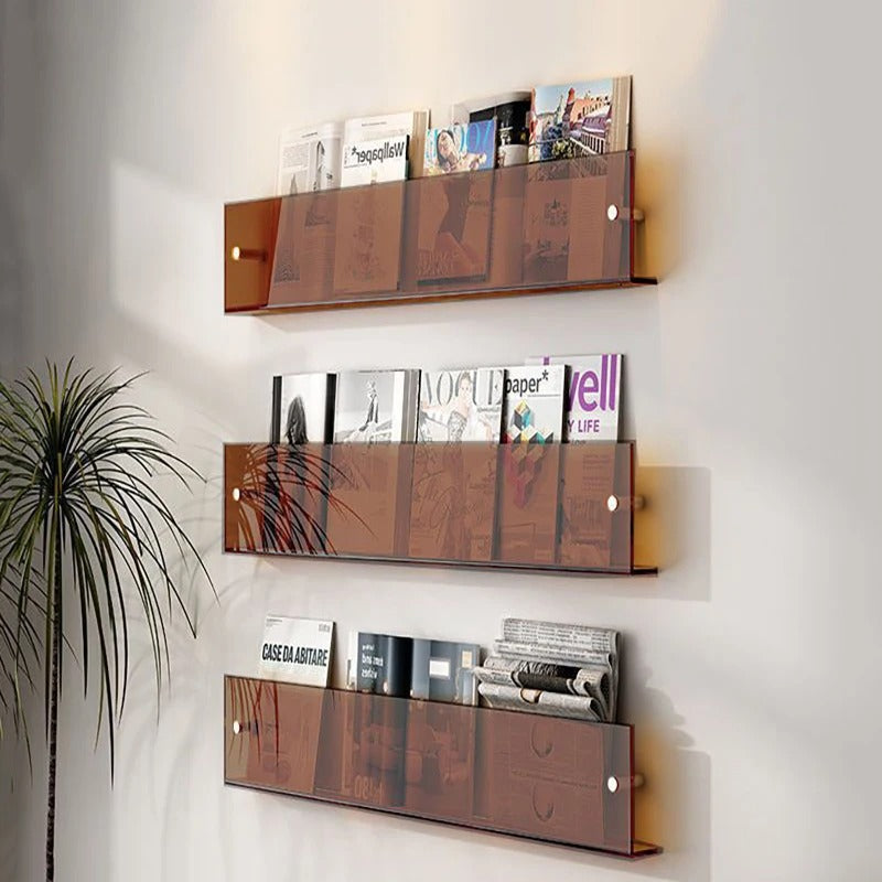 Wandplank PVC Zwevend Tijdschriftenrek 40cm 50cm 80cm Boeken Woonkamer Modern