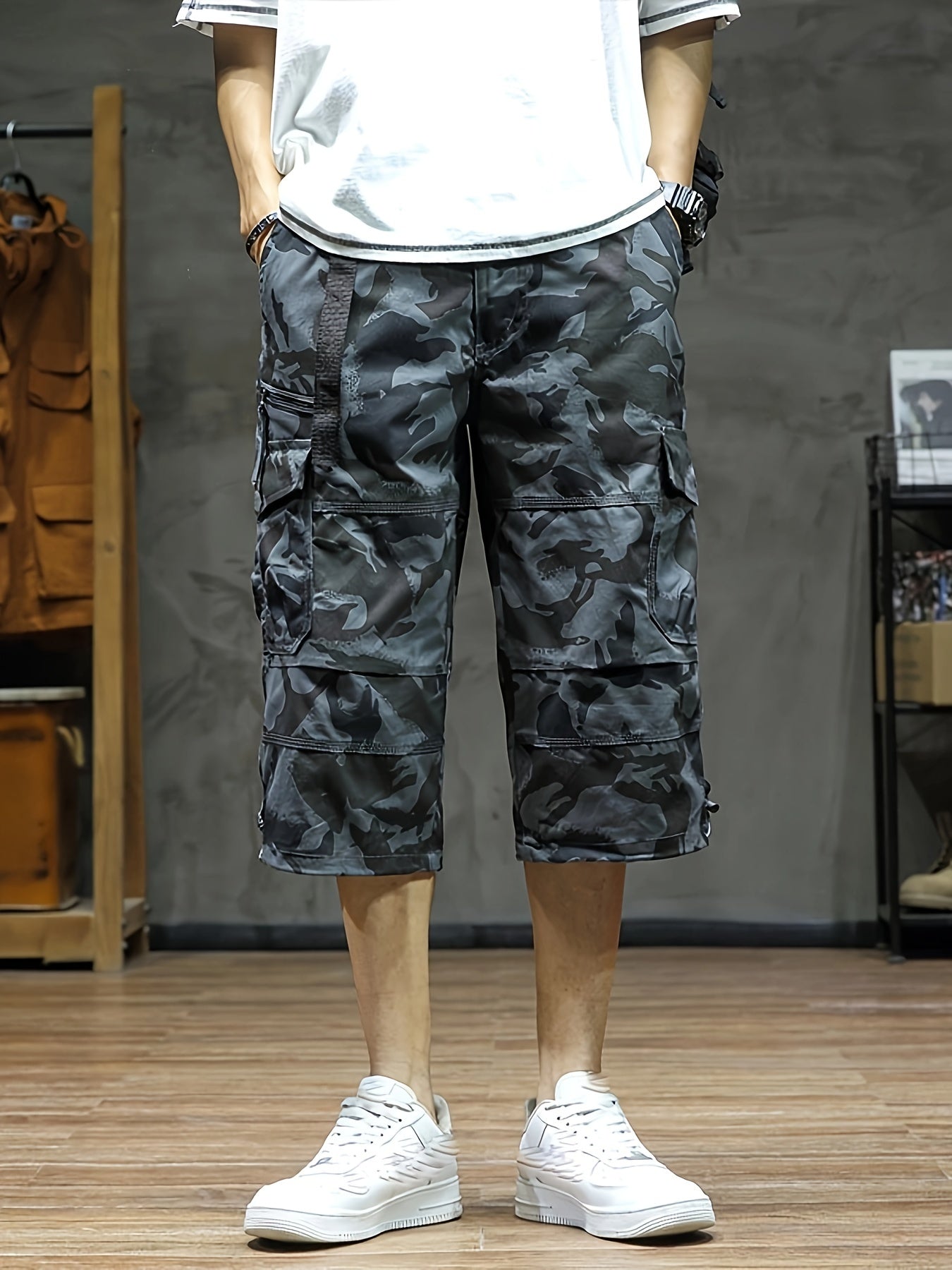 Heren Cargo Broek 3/4 Lengte Zomer Comfortabele Broek