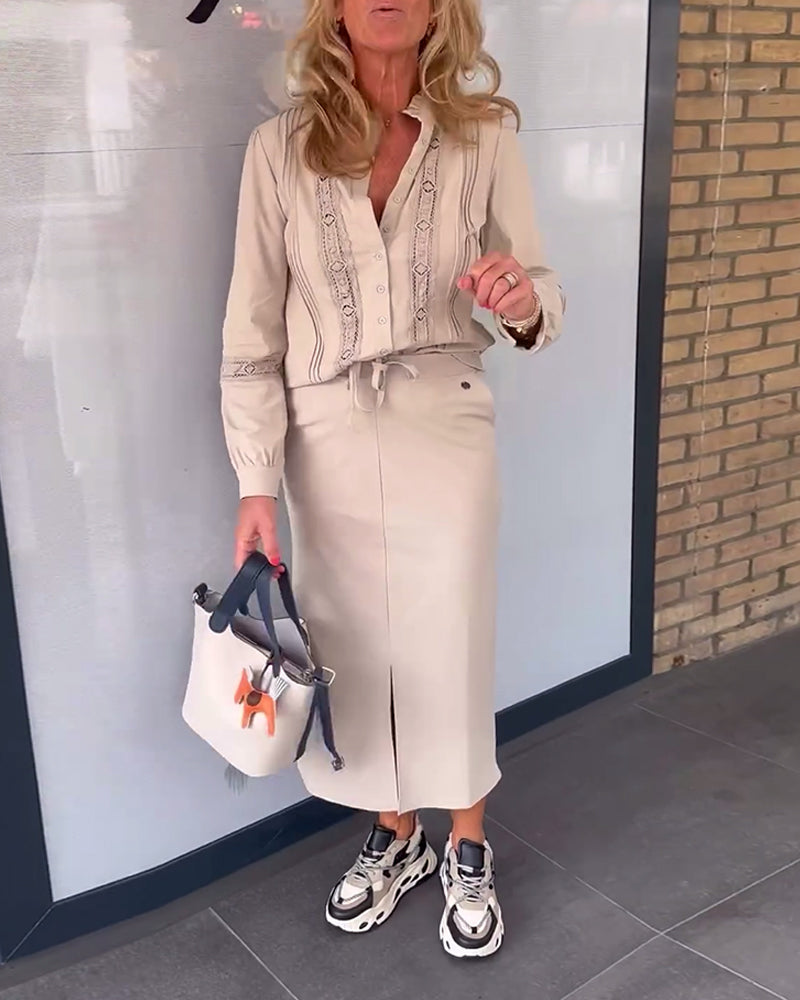 Casuale Amore Jurk Effen Kleur