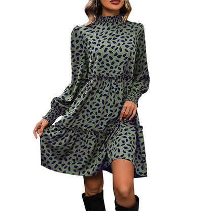 Dames Jurk Babydoll met Bloemenprint en Plooien