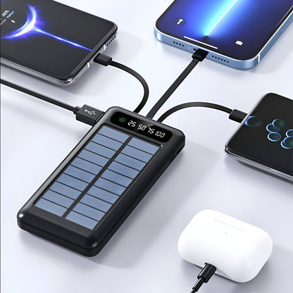 Draagbare Zonne-Energie Powerbank 20000mAh – Dual USB Opladen met LED Display voor Outdoor en Camping