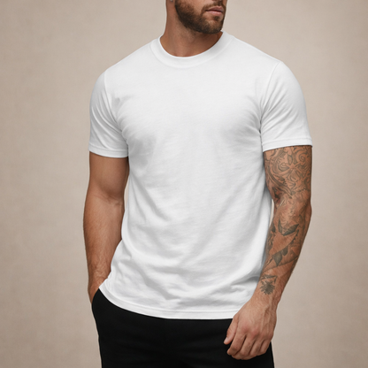 Heren T-shirt Slim Fit Ronde Hals Kort Mouwen