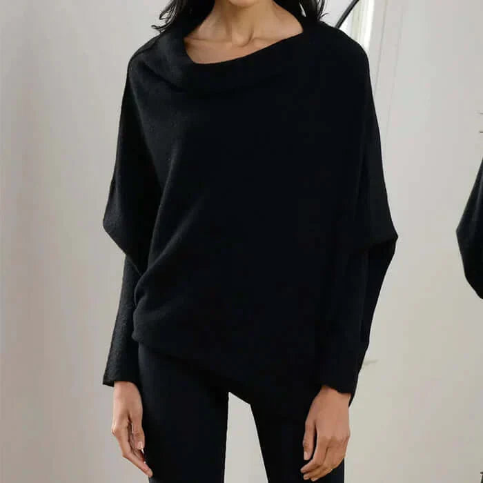 Dames Trui Asymmetrisch Col Rond Drapé Model