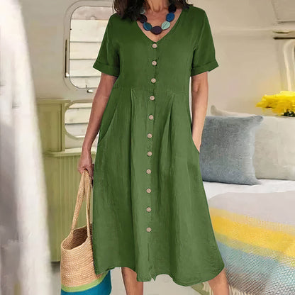 Luchtige Zomerjurk voor Dames – Comfortabele Losse Jurk