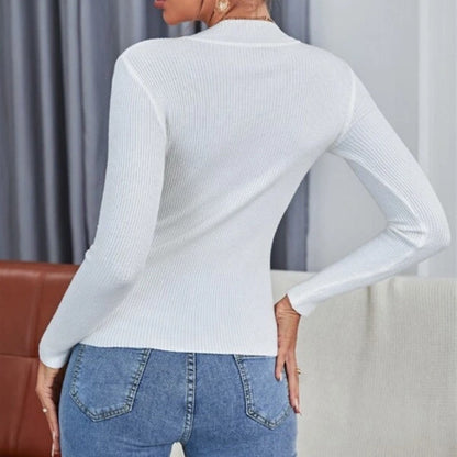 Dames Geribde Coltrui Zwart Basis Top