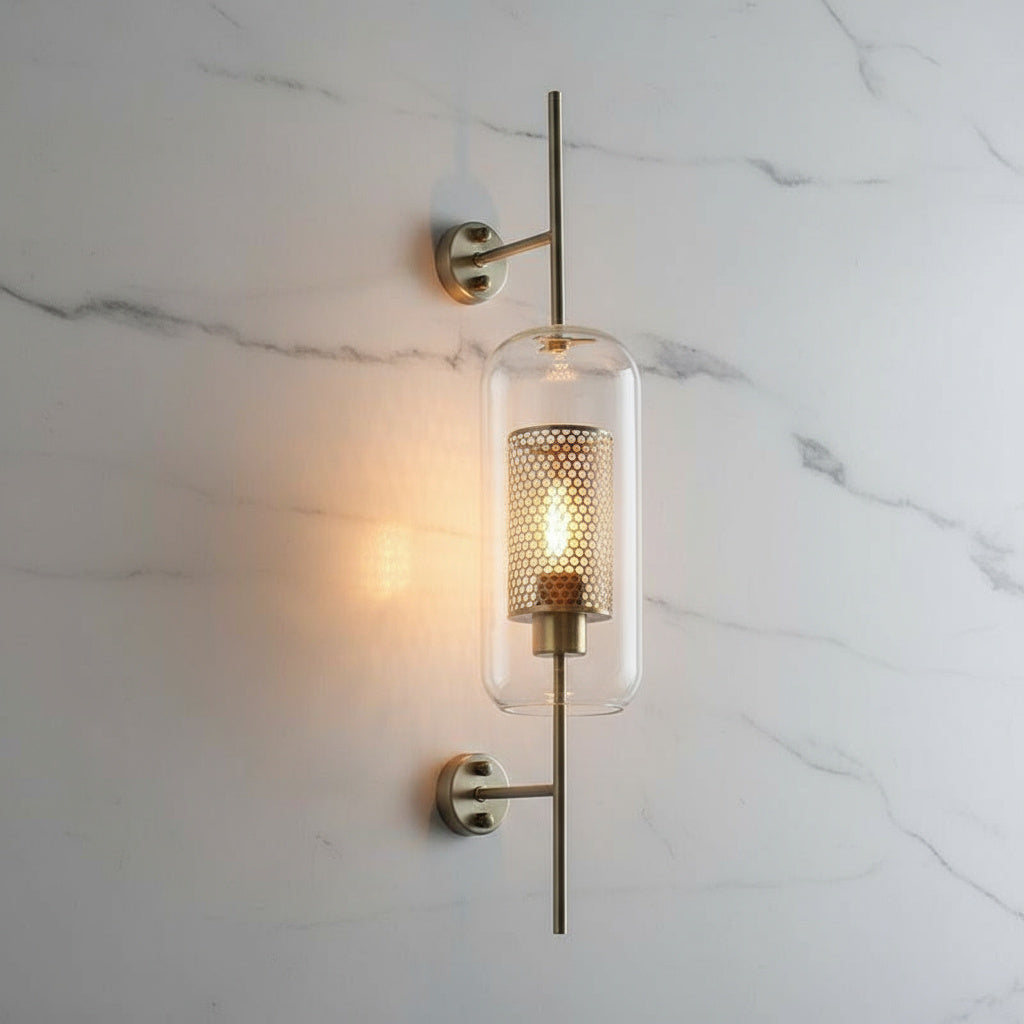 Moderne Glazen Wandlamp – Stijlvolle Verlichting met Klassieke Uitstraling