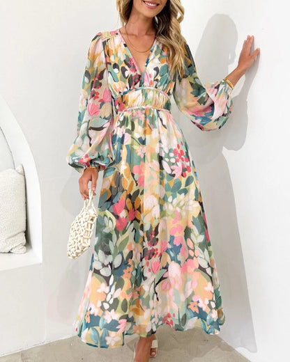 Dames Lange Jurk Boho Chic Stijl