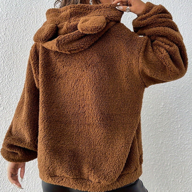 Dames Teddy Hoodie Zacht en Stijlvol