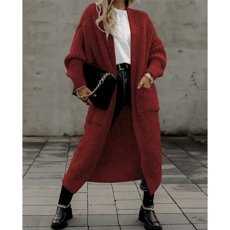 Dames Vest Gebreid met Zakken Casual Stijl