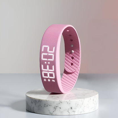 Digitaal LED Sporthorloge met Siliconen Band Waterdicht Licht Dames Heren Unisex Training Fitness Dagelijks Gebruik USB Oplaadbaar