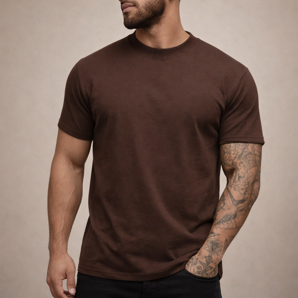 Heren T-shirt Slim Fit Ronde Hals Kort Mouwen