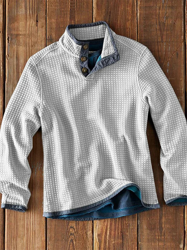 Mannen T-shirt Lange Mouw met Kraag Casual Basis - StudioMarella
