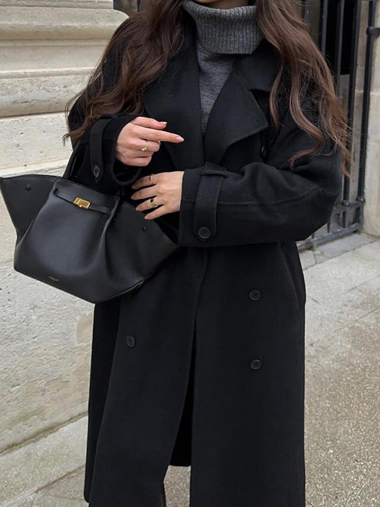 Dames Regenjas Lange Stijlvolle Trenchcoat Waterdicht
