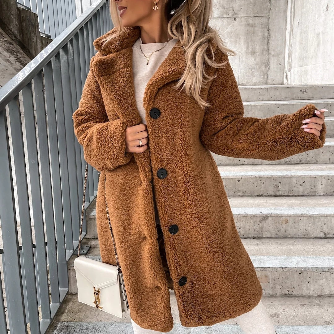 Dames Teddyjas Zacht Warm Elegante Style