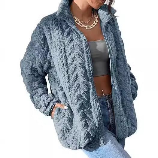 Dames Fleece Vest Kabelbrei Warm en Stijlvol