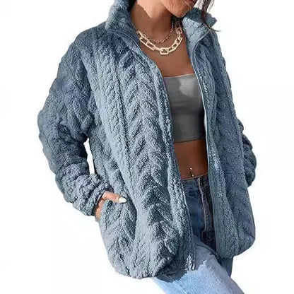 Dames Fleece Vest Kabelbrei Warm en Stijlvol
