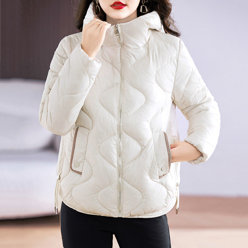 Dames Parka Jas Gewatteerd Waterdicht met Capuchon en Zakken