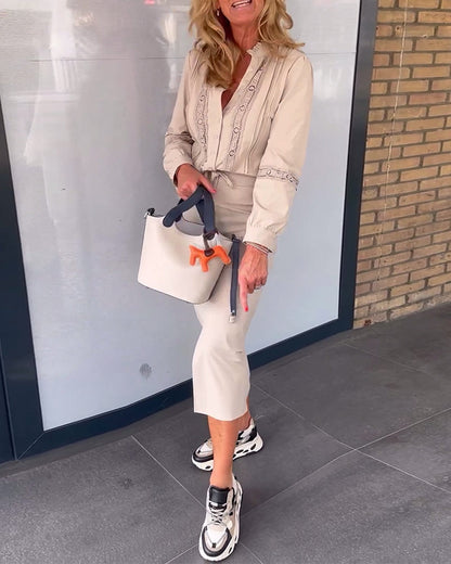Casuale Amore Jurk Effen Kleur