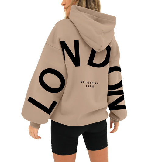 Dames Hoodie London Print Zacht en Comfortabel - StudioMarella