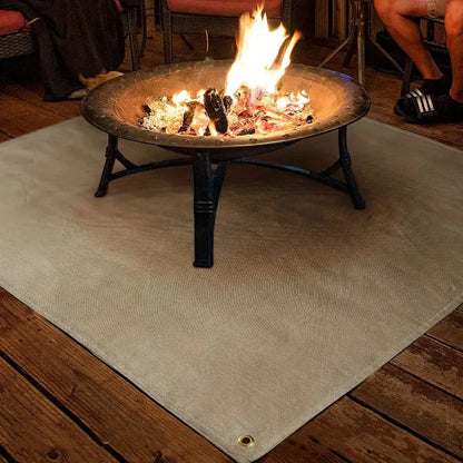 Vuurbestendige Onderlegger Hittebestendig Glasvezel 3-Laags BBQ Vuurschaal Terras Beschermmat Herbruikbaar Opvouwbaar Vuurplaatsmat Tuinhaard