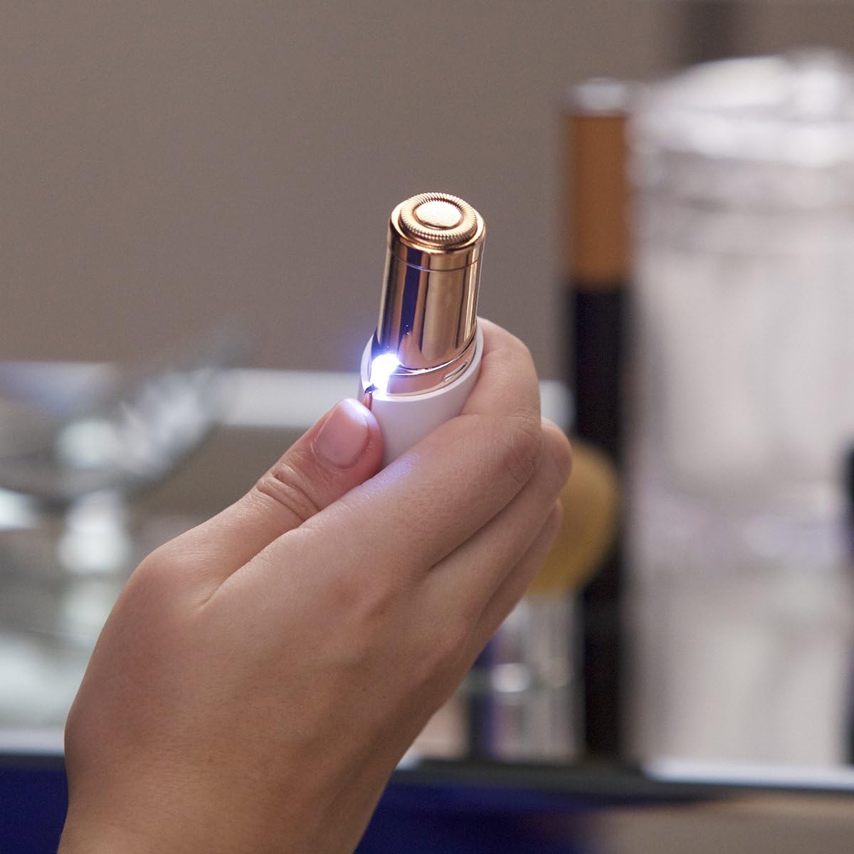 Gezichtstrimmer Elektrisch voor Fijne Haartjes Bovenlip Kin Wangen Compact Reisvriendelijk Precisie Oplaadbaar