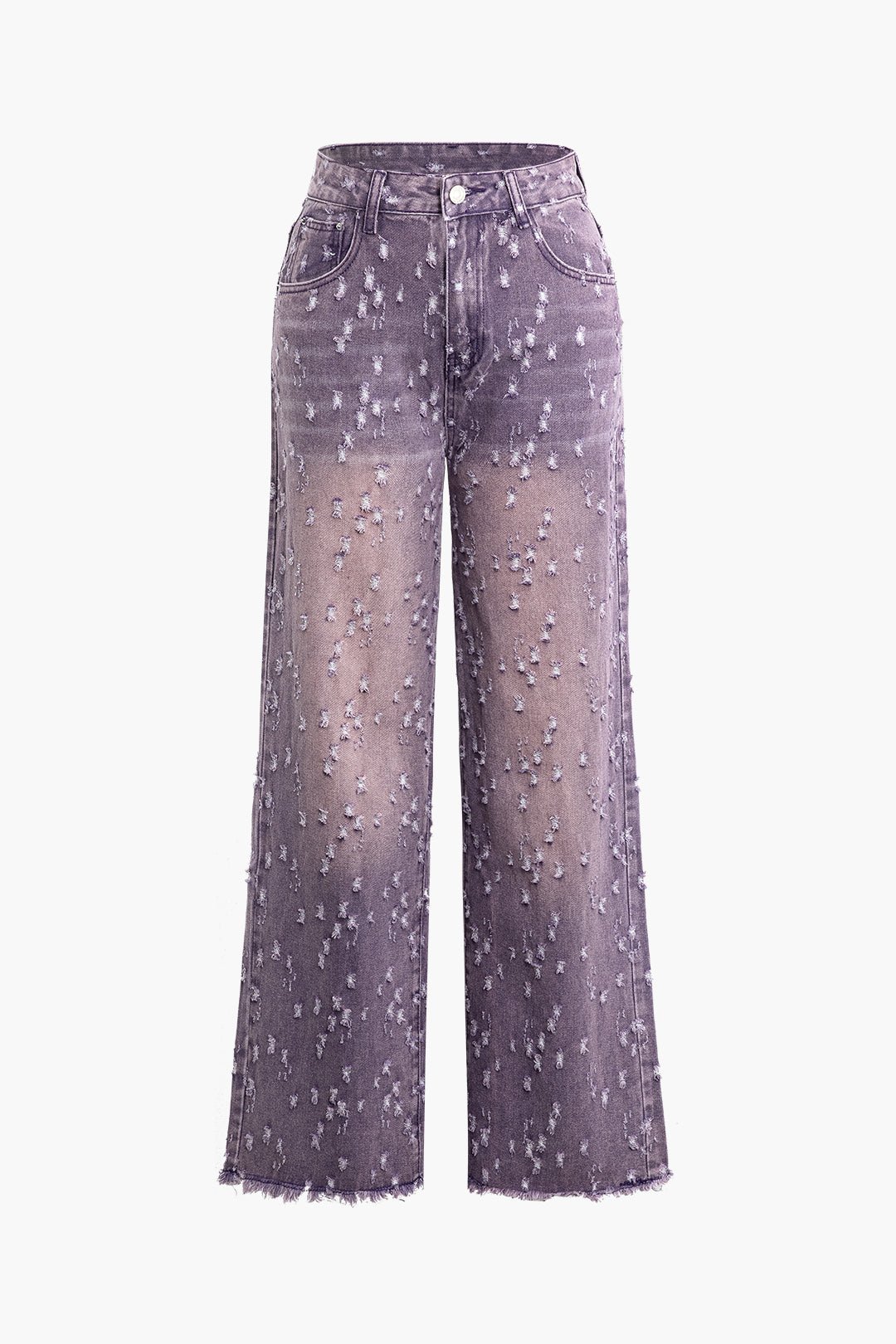 Vrouwelijke Wide Leg Jeans Comfortabele Gewassen Stijl