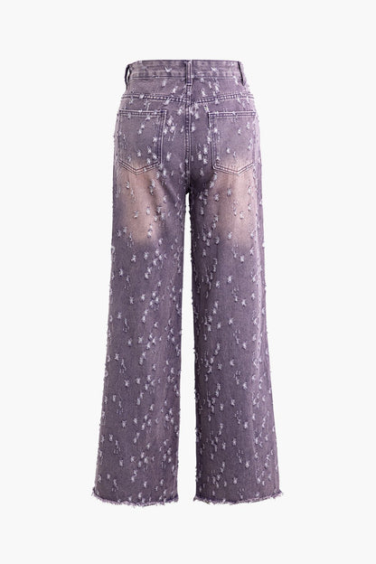 Vrouwelijke Wide Leg Jeans Comfortabele Gewassen Stijl