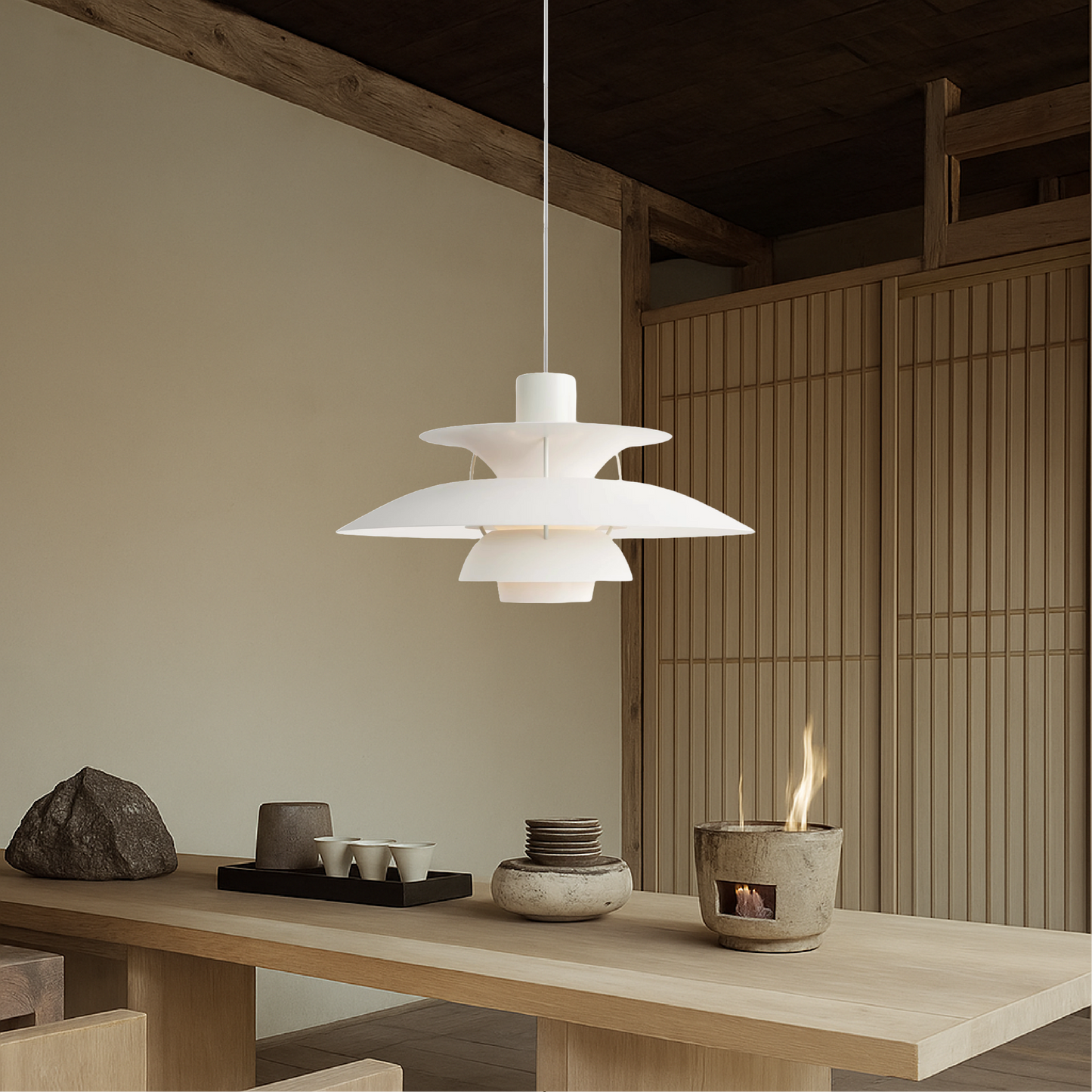 Meerlagige Deense Hanglamp Aluminium Zwart E27 Eettafel Keukeneiland Scandinavisch Design Verlichting Modern Interieur