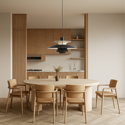 Meerlagige Deense Hanglamp Aluminium Zwart E27 Eettafel Keukeneiland Scandinavisch Design Verlichting Modern Interieur