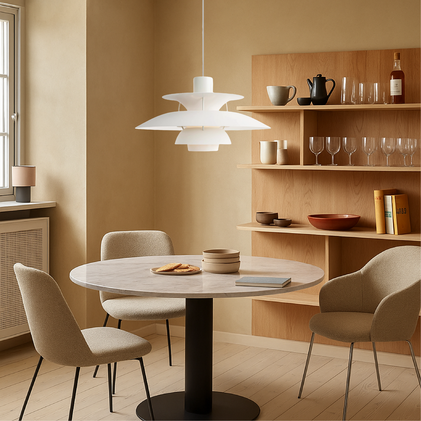Meerlagige Deense Hanglamp Aluminium Zwart E27 Eettafel Keukeneiland Scandinavisch Design Verlichting Modern Interieur