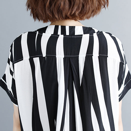 Linnen Blouse met Streepjes