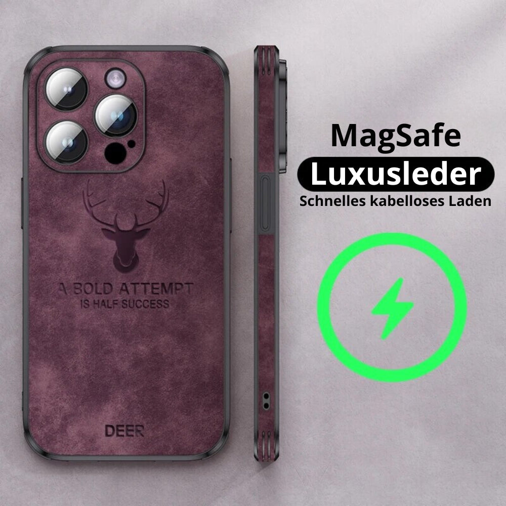 Smartphone Hoesje in Leerlook — Slank Design met Valbescheming & MagSafe-Compatibiliteit voor iPhone 16/15/14/13/12