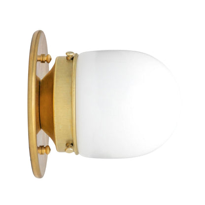 Opaal Glazen Wandlamp & Plafondlamp Dubbelfunctie Modern Design Messing