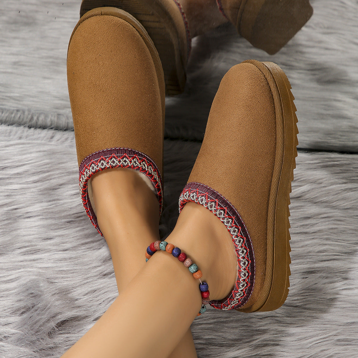 Dames Pantoffels Zacht en Warm met Fleece Voering