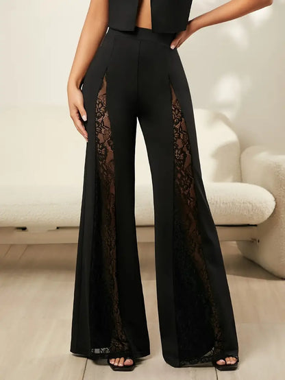 Vrouwelijke Broek met Kant Rande Jonge Stijl - StudioMarella