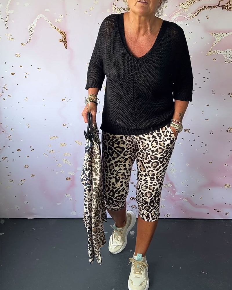 Leopard Print Broek voor Vrouw