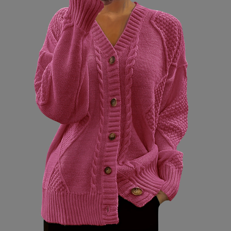 Dames Gebreide Vest Kabelbrei Stijlvol Elegante Look