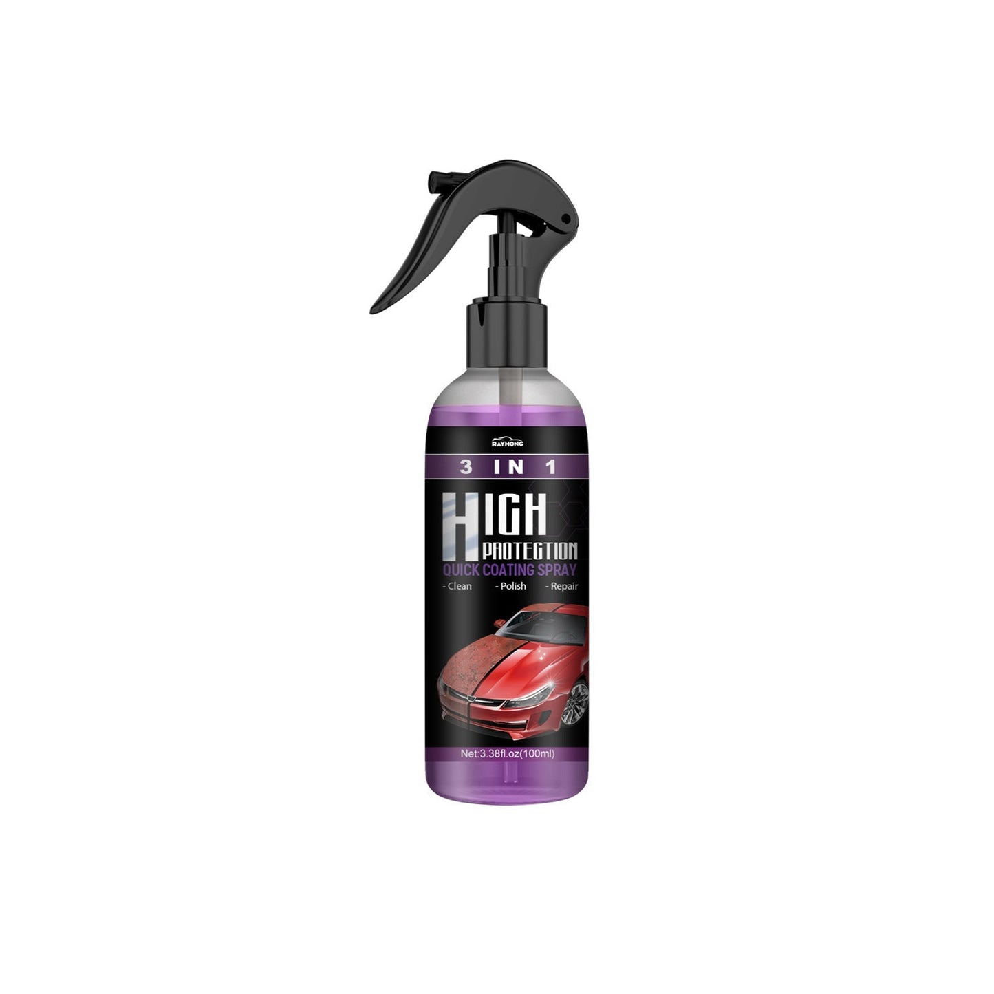 3-in-1 Auto Beschermende Coating Spray – Hoogglans & Waterdicht – Voor Lak & Exterieur