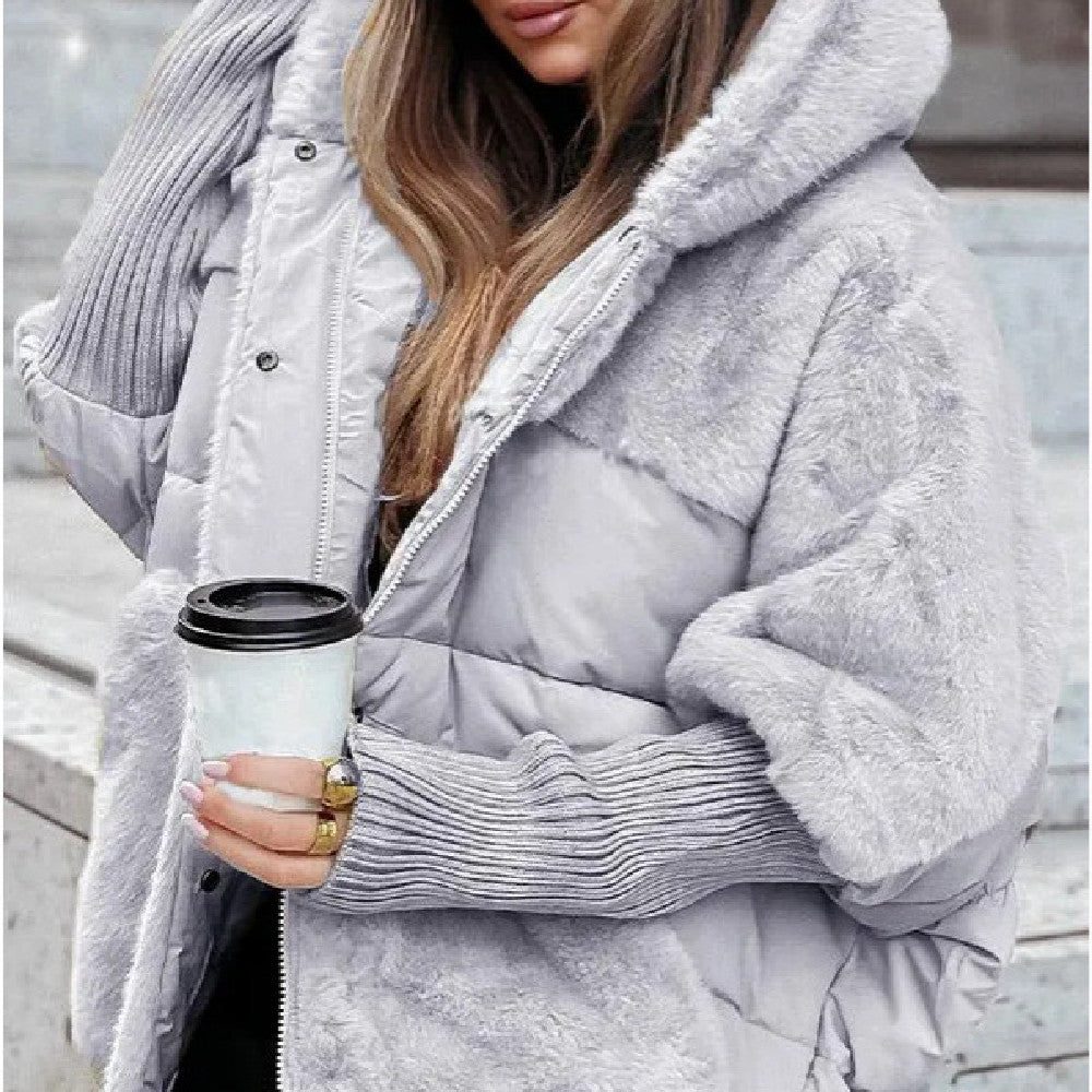 Dames Faux Fur Jas Warme Luxe Wintercoat