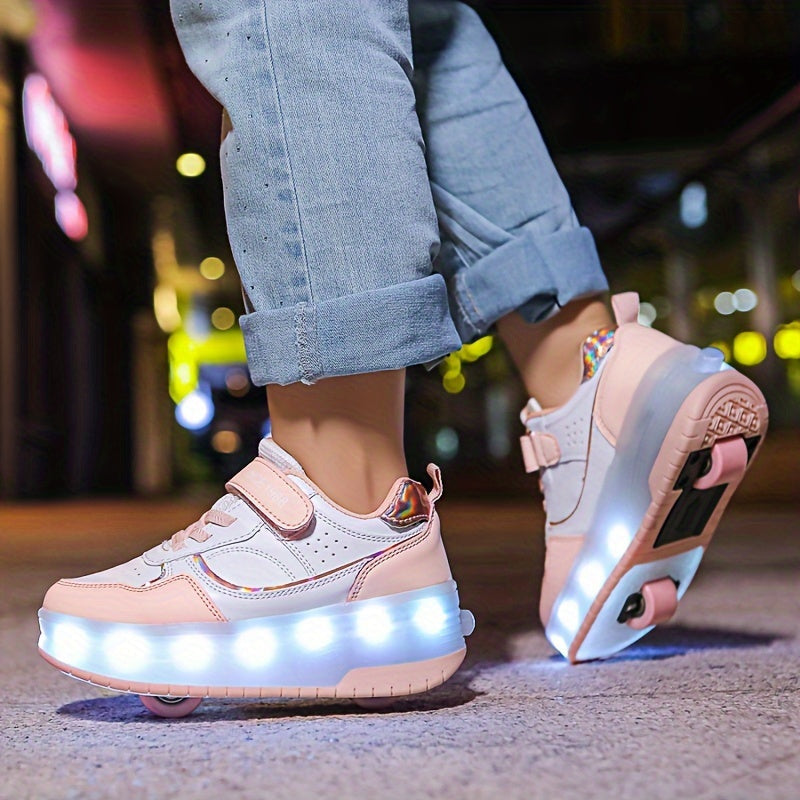 Rollerschoenen voor Kinderen met LED-verlichting – Sportieve Sneakers met Wieltjes – Comfortabel en Veilig – Maat 29-40