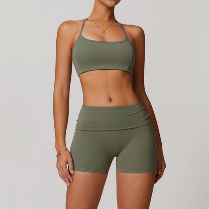 Yoga Outfit Dames Sneldrogend Naadloos Set met Broek en Top - StudioMarella