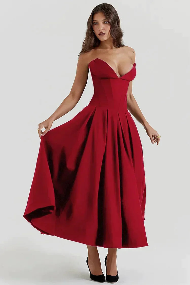 Elegante Strapless Jurk voor Vrouwelijke Schoonheid