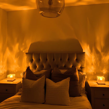 Kubus Lamp Prisma LED Hout Acryl 16 Kleuren USB Sfeerverlichting Woonkamer Slaapkamer Aurora Noorderlicht Effect Nachtlamp Decoratie