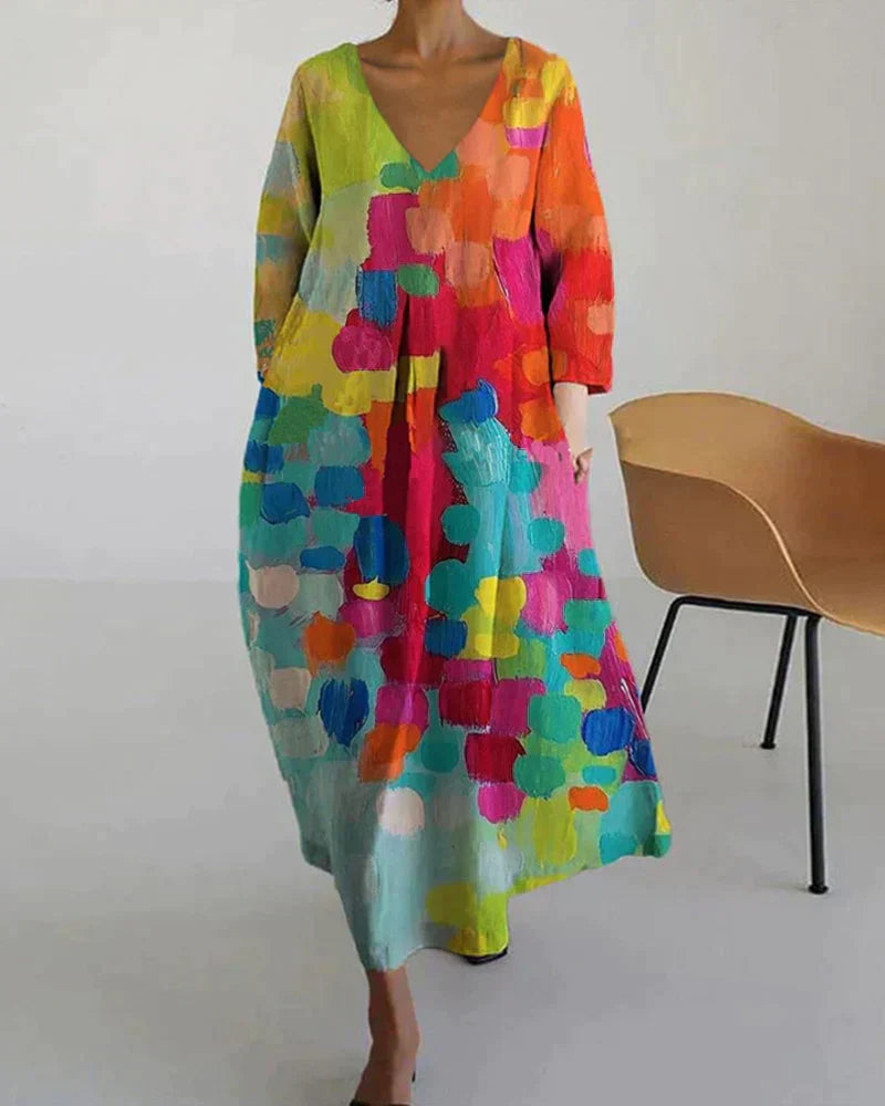 Zomer Maxi Jurk voor Vrouw Kleurrijk en Luchtig - StudioMarella