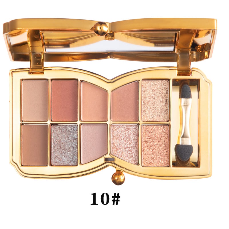 10-Kleurige Glitteroogschaduw Palet – Hoogglans Shimmer Poeder Make-up voor Glamoureuze Oogmake-up – Intense Pigmentatie