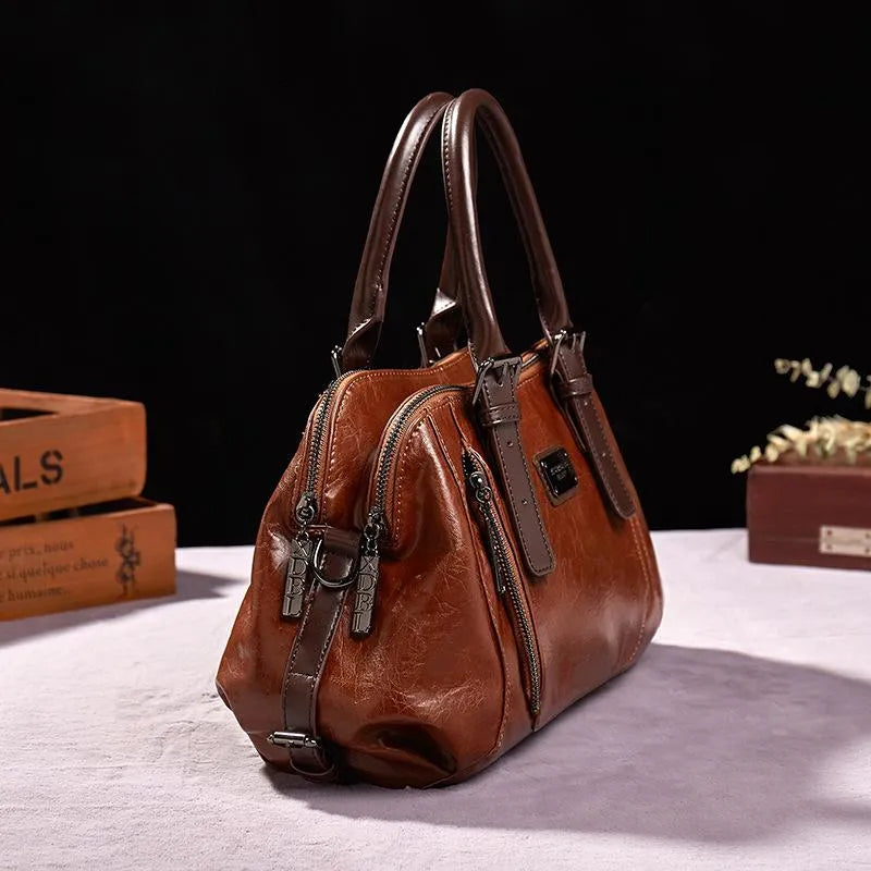 Lederen Schouderhandtas Valentina Stijlvol Design