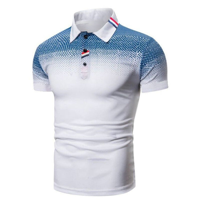 Heren Poloshirt Korte Mouwen Casual Geribd - StudioMarella