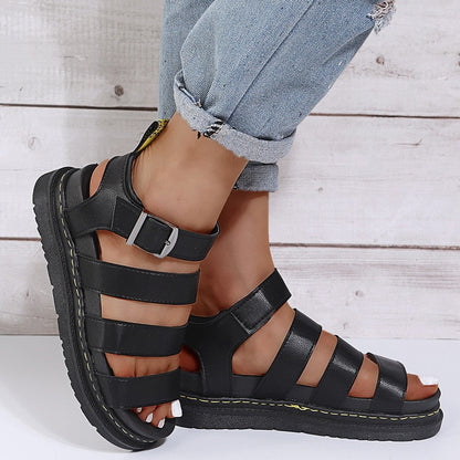 Leren Sandalen voor Vrouw Zomer Stijlvol - StudioMarella