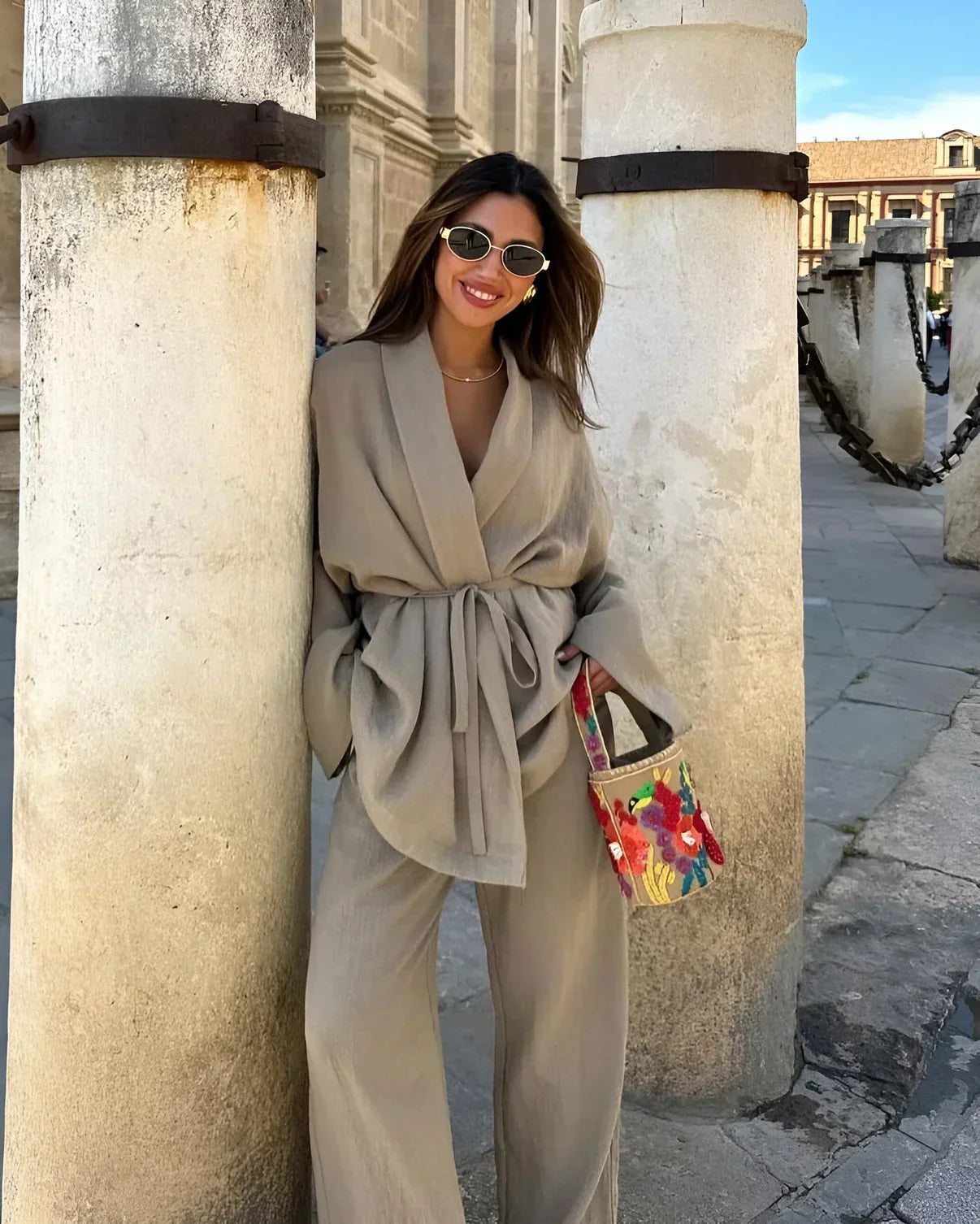 Luchtige Zomer Kimono Set voor Dames van Linnen - StudioMarella