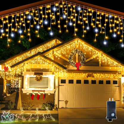 LED Lichtgordijn Buiten Warm Wit Waterdicht Sfeerverlichting Balkon Terras